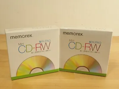 Memorex Mini CD-RW Two 5 Pack - 5 PK/Paq - New Sealed - Imation • $8.49