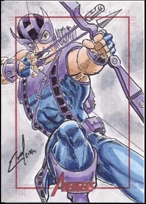 Marvel Greatest Heroes Sketch Card By Eric McConnell Hawkeye! • $175