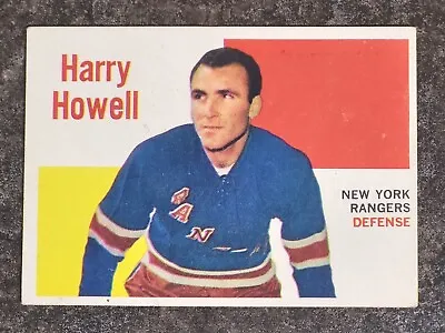 1960-61 Topps #49 Harry Howell  New York EX NM Condition  Low Shipping • $32.54