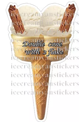 Ice Cream Van Scooped  Tubsconetwinflake  Advertising Window Stickers • £3.50