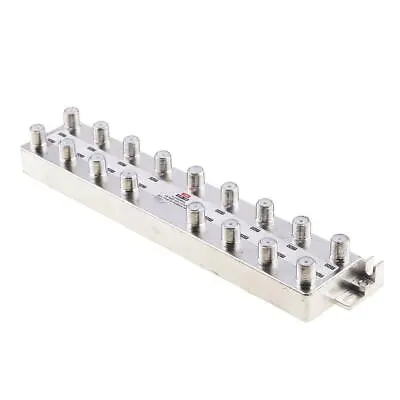 Universal 16Way Vertical Splitter Coaxial 5-2400 MHz HDTV Digital TV Coax Silver • £20.02