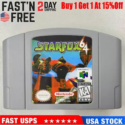 Star Fox 64 Video Game Cartridge Console Card For Nintendo N64 US Version • $19.89