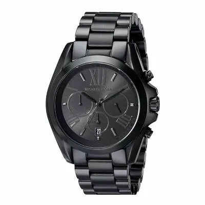 MICHAEL KORS MK5550 Bradshaw Chronograph Black Stainless Steel Unisex Watch • $255.20