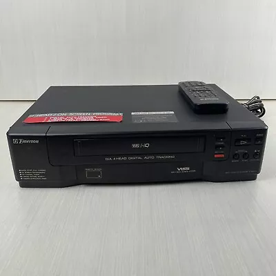 Emerson VCR VHS Player Recorder W/ Remote VCR4003A Tested • $44.95