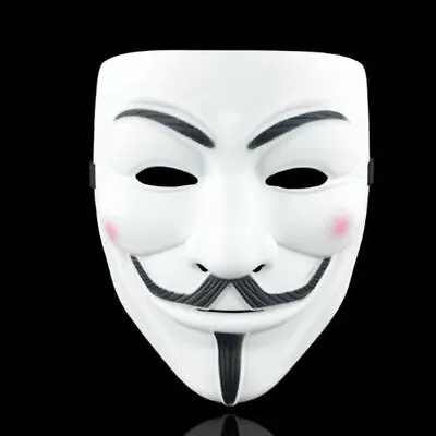 Anonymous Hacker V-Vendetta Game Face Mask Kids Halloween Party Master Cosplay· • £2.99