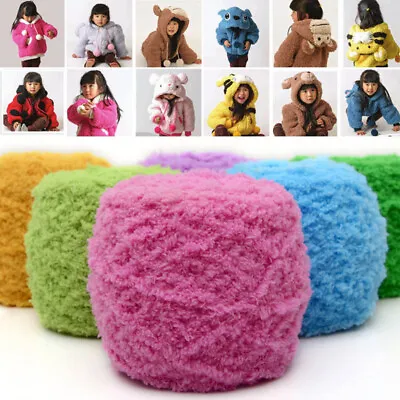 100G Soft Baby Knitting Wool Yarn Fiber Coral Velvet Yarn Hand Knitting Crochet • $4.13