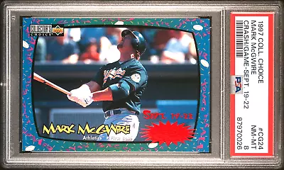 1997 Collector's Choice Mark McGwire #CG24 (CRASH) PSA 8 NM - MINT (RARE: Pop 2) • $9.99