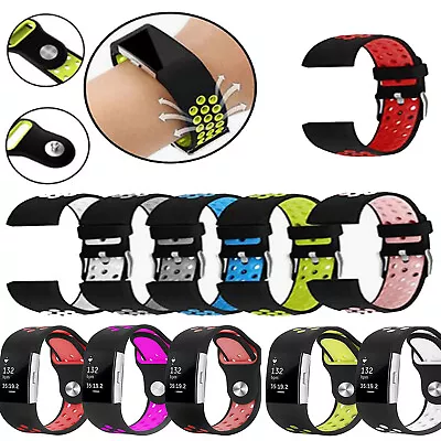 Fitbit Charge 2 Bands Sports Band Silicone Replacement Strap Wristband Bracelet • $13.99