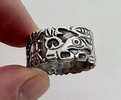 Pacific Northwest Coast Haida Sterling Silver Ring Size 10.5 -  92446 • $198