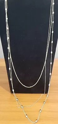 **Express Long Multi Chain Gold Tone Necklace** • $8.99