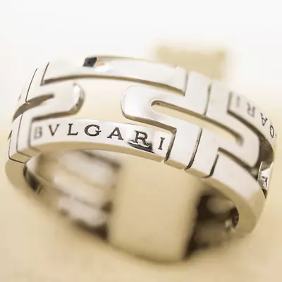 $899.99 • Buy Bulgari Bvlgari Parentesi 18k White Gold Band Ring Size 8