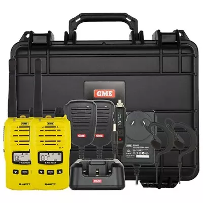 $558.85 • Buy GME TX6160YTP 5W UHF Handheld Radio Twin Pack (Yellow)