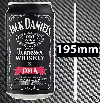 Jack Daniels & Cola Whisky Can Sticker Hotrod Toolbox Bar Fridge Man Cave BBQ • $6.99