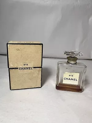 Vintage Chanel No 5 Perfume Bottle 1/2 Oz 2  Tall  With Original Box France • $49.99