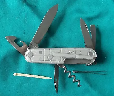 Victorinox Officer Suisse  Swiss Army Knife Multi Tool Gray Translucent (# 782) • $49.99