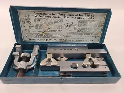 Vintage Imperial Tubing Tool Kit 375-FS Wide-Range Flaring Tool Slip-On Yoke • $39.99