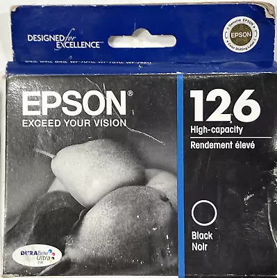 GENUINE Epson 126 HIGH CAPACITY Black Ink Cartridge - NEW & SEALED - EXP 12/14 • $5.96