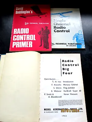 Radio Control Primer David Boddington 1975/Radio Control Big Four 1962/Single  Q • £7.50