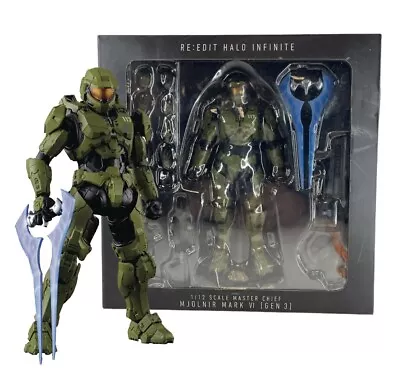 Halo Infinite Master Chief Mjolnir MK VI GEN 3 6  Action Figure W/Weapon Boxed C • $29.99