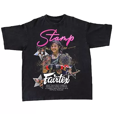 Stamp Fairtex T-Shirt Distressed Vintage Rap Tee Muay Thai Kickboxing Gear UFC • $17.99