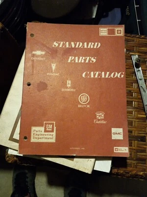 $16 • Buy 1980 GM Standard Parts Catalog Chevy Pontiac Oldsmobile Buick Pontiac Cadillac