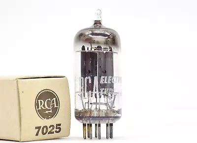 N.O.S Tested Late 1950's RCA 7025 Low Noise 12AX7/ECC83 Gray Plates Vacuum Tube • $39.99