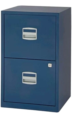 £60 • Buy Bisley Metal Filing Cabinet With 2 Drawers A4 - Oxford Blue