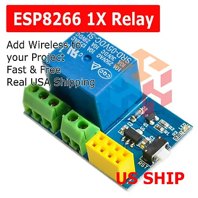 ESP8266 Relay Module Smart Home Phone Remote Control Switch APP ESP-01S 5V WiFi • $4.49