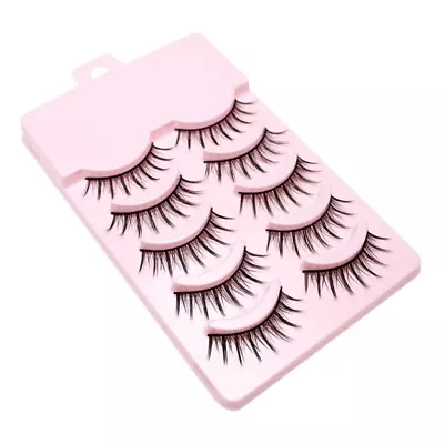 Natural Look False Eyelashes Japanese Style Cosplay Fake-Eyelashes Anime Lashes • £3.32