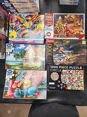 1000 Piece Jigsaw Puzzles X6  • $20