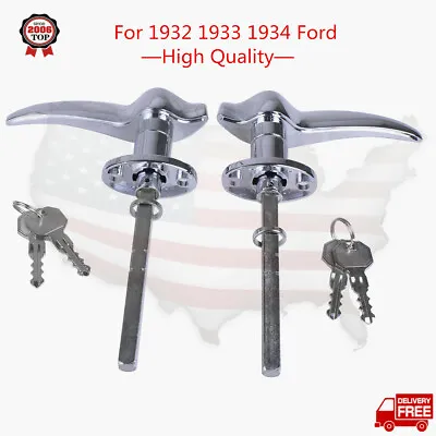 LOCKS Outside Locking Door Handles For 1932 Ford 3 Window 1933 1934 For MATCHING • $35.99