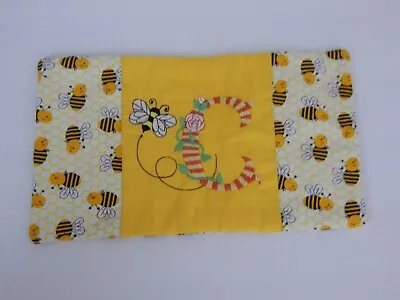 Handmade ~ Honey Bee Pillow Cover ~ Monogram C  *  7 X 12 • $3.95