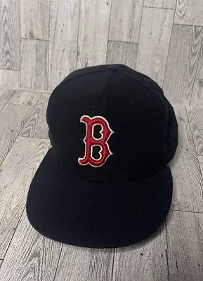 Boston Red Sox Hat Baseball Cap Made In USA Fitted 7 1/4 New Era Vintage 90s MLB • $14.95