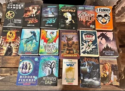 Lot Of 17 Books Grades 5-8. Middle Grades Hardcover And Paperback Wings Of Fire • $15