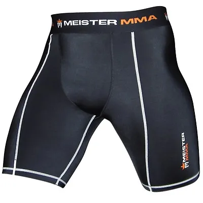 MEISTER COMPRESSION RUSH SHORTS W/ GROIN POCKET - MMA Vale Tudo UFC Rash Guard • $21.99