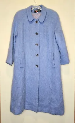 Vintage Periwinkle Blue Mohair Coat • $75