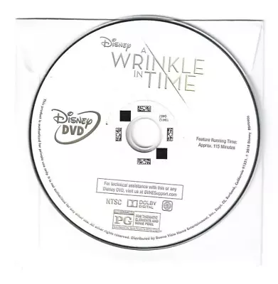 A Wrinkle In Time (DVD 2018) DVD Disc Only Free Shipping! • $3