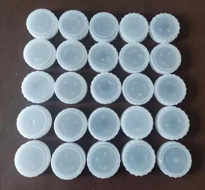 Milk Bottle Plastic Tops Caps Lids Clear X 50 Art Craft Hobbies School Projects • £3.50