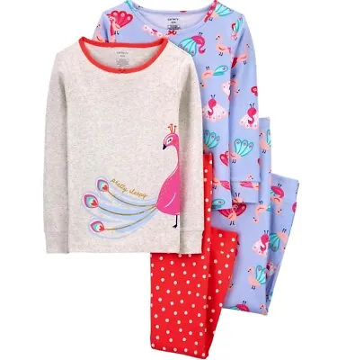 NWT 6 8 5 10 7 14 Peacock Asian Pajamas Spring Easter Carters Christmas Birds Pj • $34.80