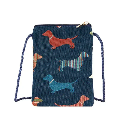 Signare Tapestry Mini Crossbody Phone Bag Purse In Dachshund Pet Dog Design • $19.99