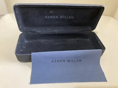 Black Karen Millen Protective Glasses/Spectacles Hard Case With Spec Cloth • £3.50
