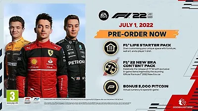 F1 22 Life Starter+New Era Content Packs+Pitcoins DLC NO GAME Xbox One Series X • £3.99