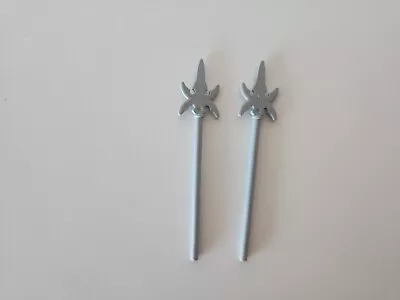 2 LEGO Minifigure Spear Weapons: 43899 Pike Spike Blade Castel Light Bluish Grey • $8.95