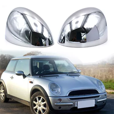 Chrome Wing Mirror Cover Cap Casings Fit For BMW Mini Cooper S One R50 R52 R53 • $36.14