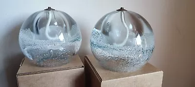 Vintage Bubble Glass Oil Lamps X 2 - NEW/UNUSED/BOXED • £39.95