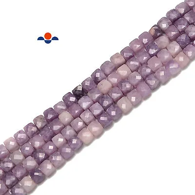 $15.49 • Buy Lepidolite Faceted Cube Beads Size 4-5mm 15.5'' Strand (4-5mm)