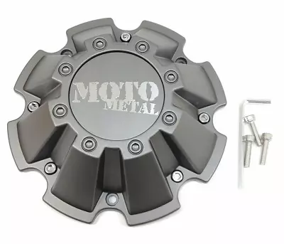 NEW Moto Metal Satin Gray Wheel Center Cap W/ Screws 5/6/8 Lug MO962 MO200 • $31