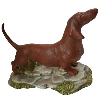 Vintage Dachshund Wiener Dog Standing On Rocks Figurine 1989 • $34.99