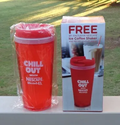 Nescafe Blend 43 “Chill Out” Ice Coffee Shaker Red *Boxed With Recipe Leaflet • $28.95