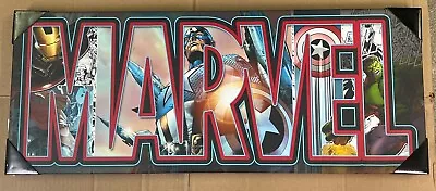 Marvel Painting Print On Framed Canvas Wall Art Comic Super Hero 30 X 12  • $35.05